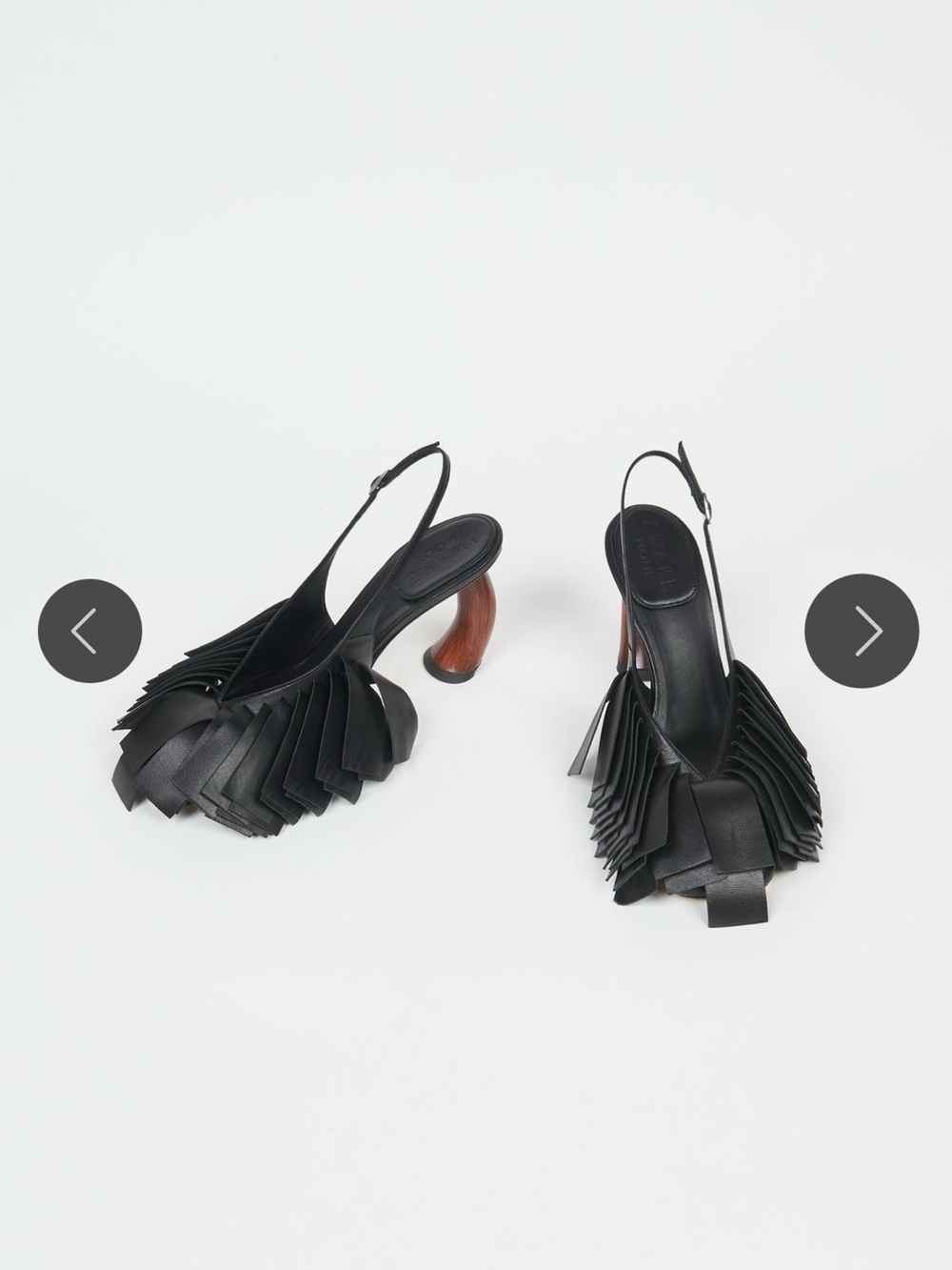 Awake Mode Greta Fringe 80mm sling back heels - Picture 5 of 16